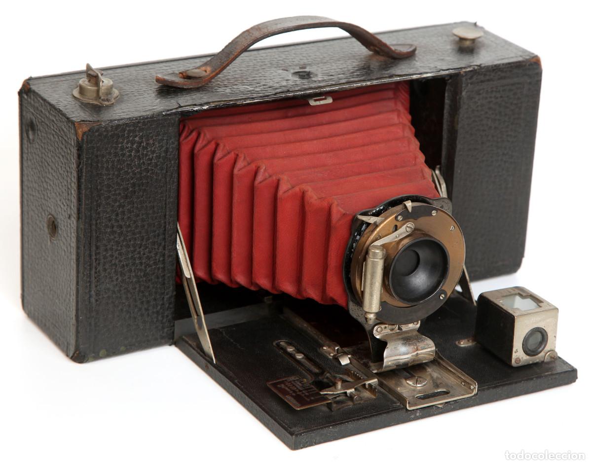C&aacute;mara de fotos: KODAK N&ordm;3A FOLDING BROWNIE MODEL A - FUELLE ROJO - 1909 - FUNCIONA - GRANDE Y PRECIOSA
