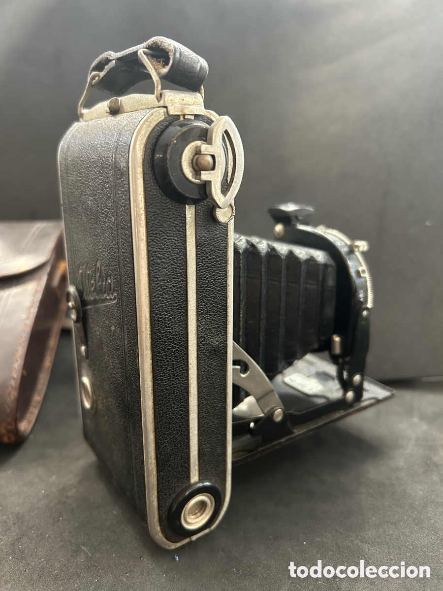 C&aacute;mara de fotos: C&aacute;mara de fuelle Welta Compur, con funda - Foto 3