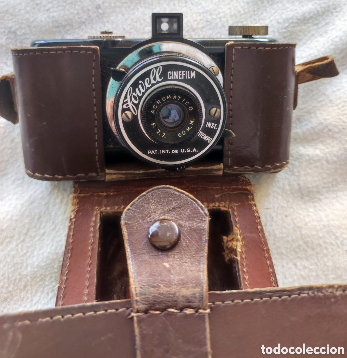 Photo camera: Cinefilm a&ntilde;o 1935/40-USA-funda original cuero