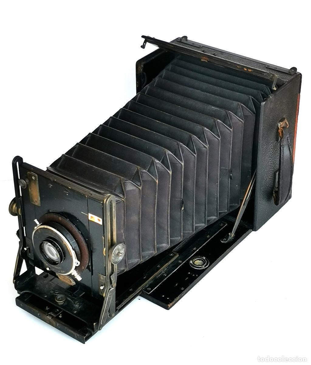 C&aacute;mara de fotos: c1912 ● SANDERSON Junior Doble Extensi&oacute;n Placas 6&frac12;x4&frac34;&rdquo; Kodak An. f6.2 170mm Wollensak Optimo 1-1/300