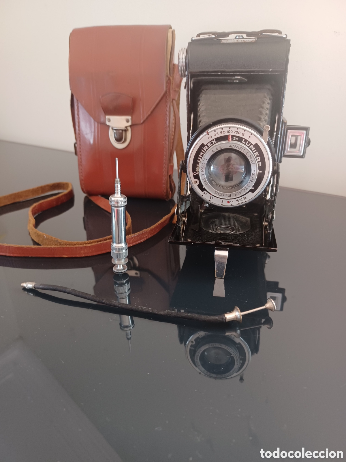 C&aacute;mara de fotos: C&aacute;mara Lumi&egrave;re Lumirex 1938 + lente Spector f/4.5 | Set completo colecci&oacute;n