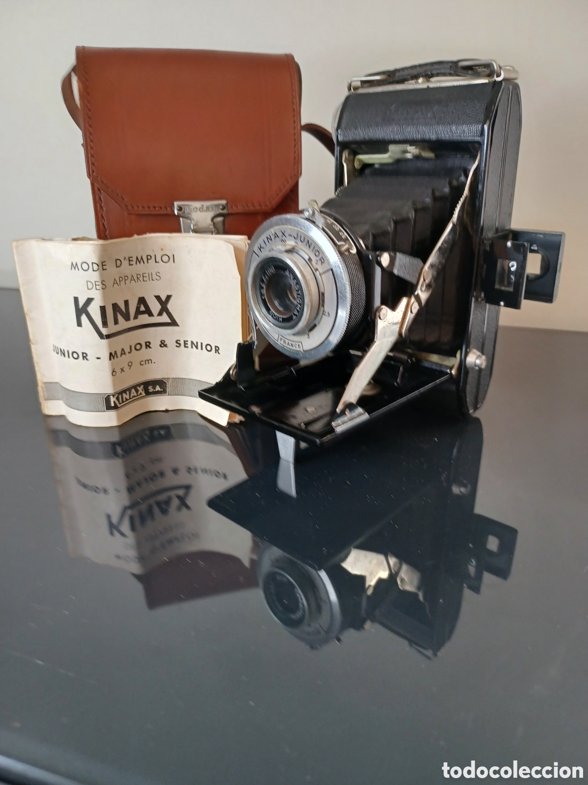 C&aacute;mara de fotos: C&aacute;mara Kinax Junior 6x9 Francia - Set Colecci&oacute;n con Manual y Funda Piel Kodak