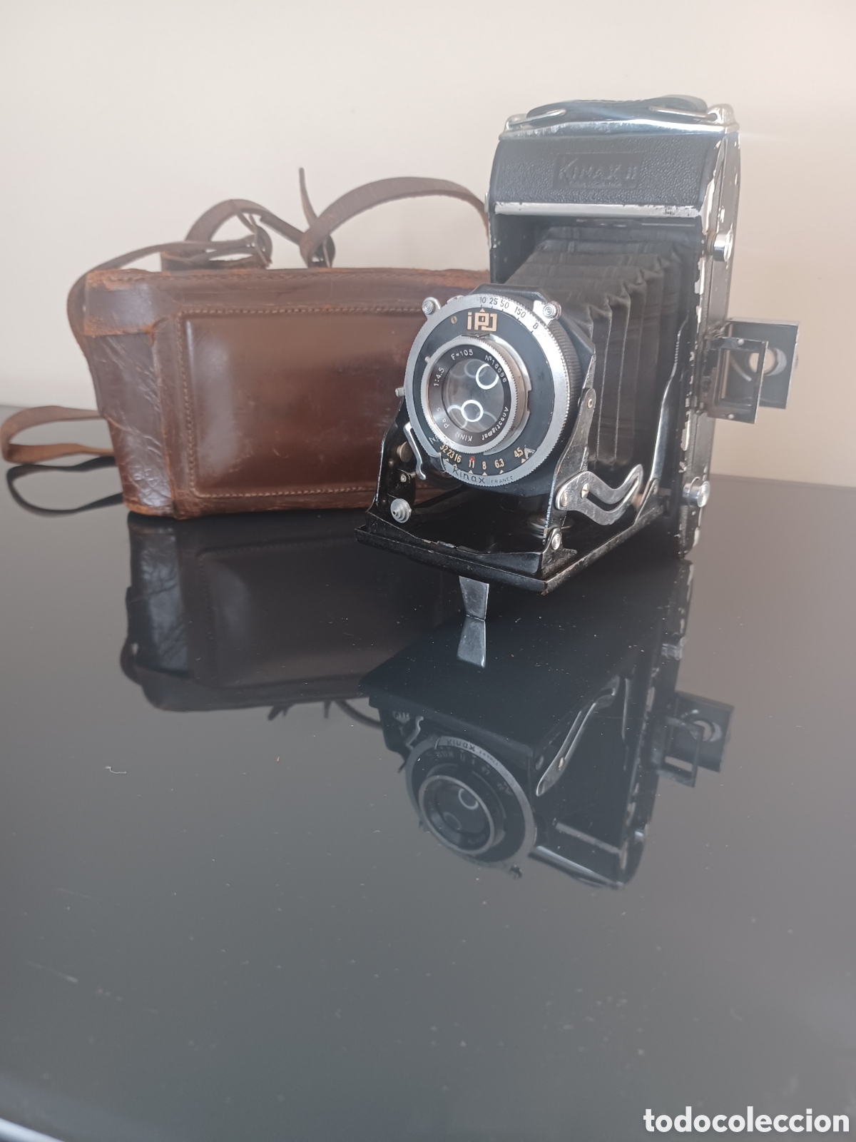 C&aacute;mara de fotos: C&aacute;mara Francesa Kinax II (Senior) - &Oacute;ptica KINN f/4.5 - Con Funda Original Piel