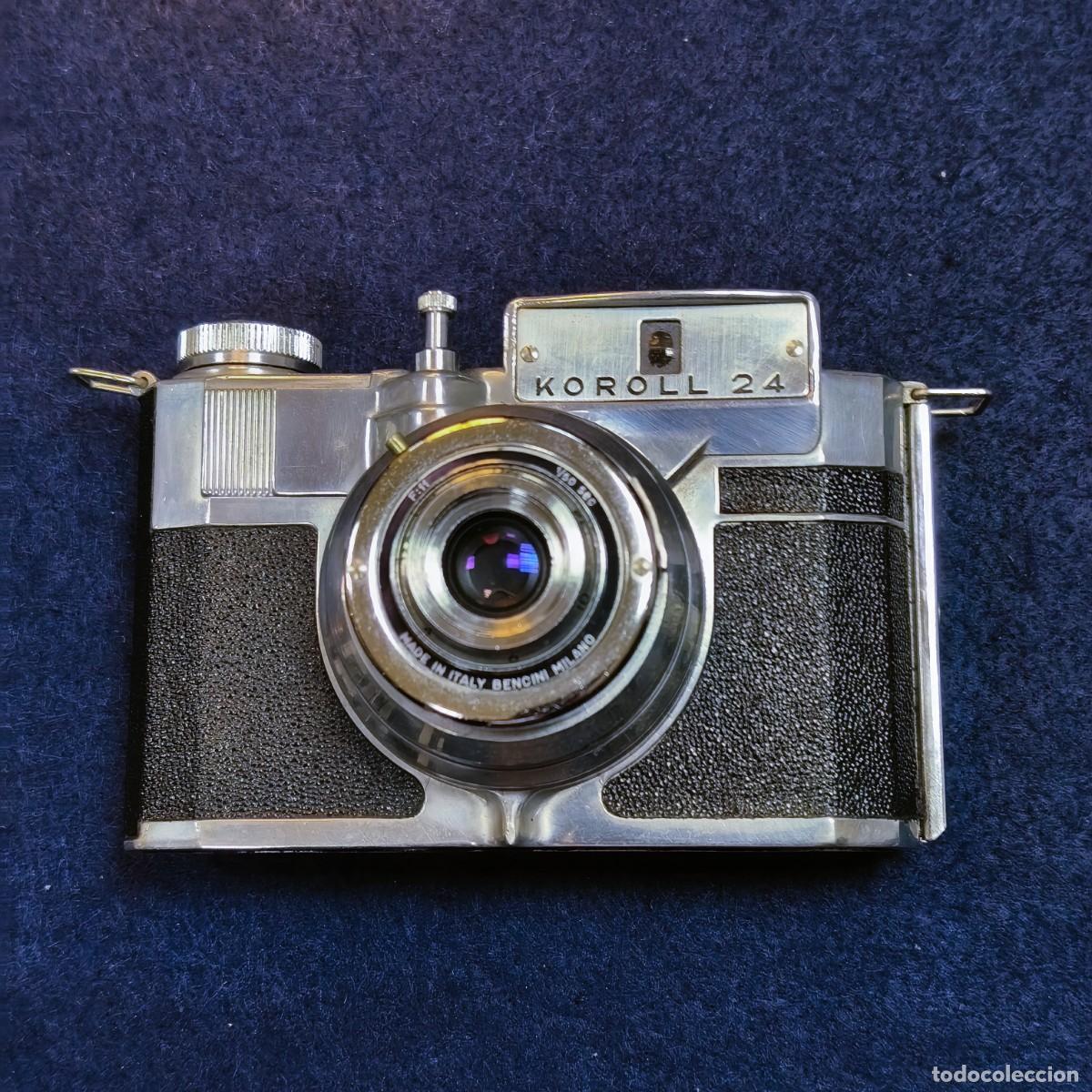 C&aacute;mara de fotos: CAMARA VINTAJE BENCINE KOROLL 24 MILAN ITALIA A&Ntilde;OS 50. MED. 14 X 9 X 6 .SIN FUNDA