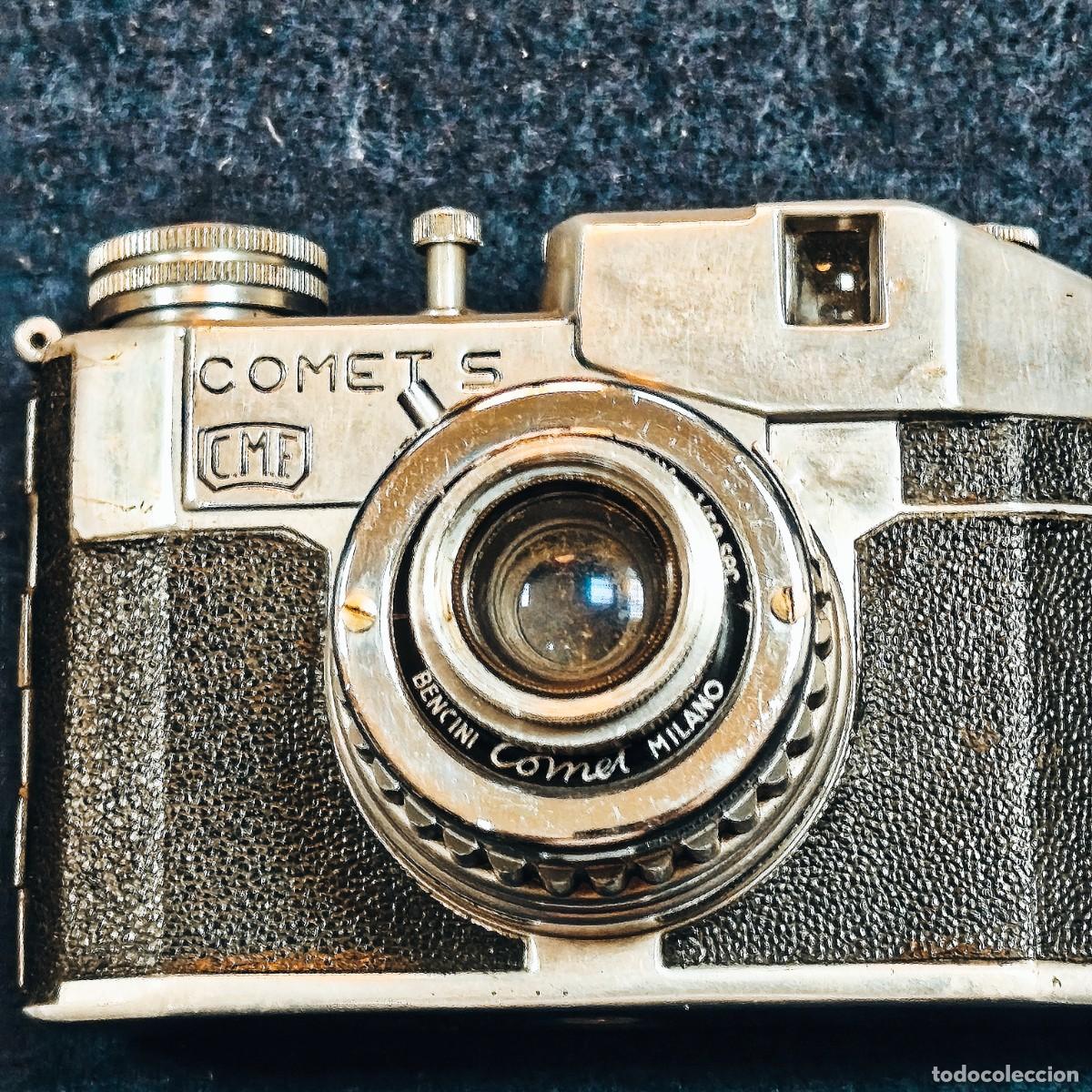 C&aacute;mara de fotos: CAMARA VINTAJE BENCINE KOMET 5 MILAN ITALIA A&Ntilde;O 1950. MED. 12 X 8 CMS .CON FUNDA