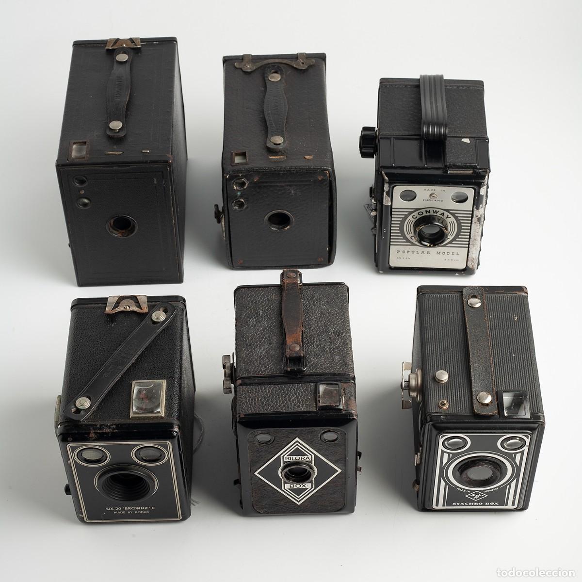 C&aacute;mara de fotos: Lote de 6 c&aacute;maras de caj&oacute;n vintage