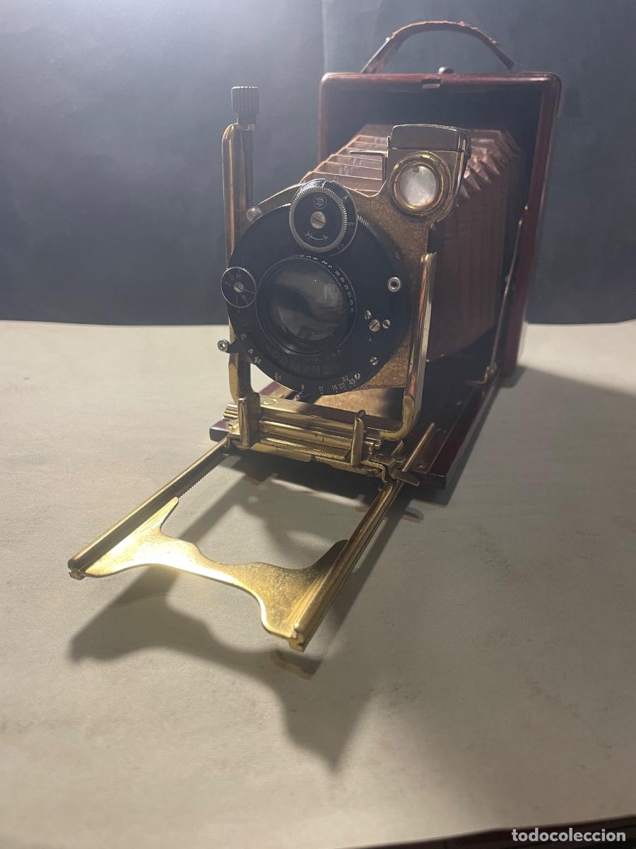 C&aacute;mara de fotos: ANTIGUA CAMA FOTOGRAFICA MERKEL TROPEN - (ca. 1920)CAMARA DE PLACAS DE FUELLE FABRICADA EN ALEMANIA