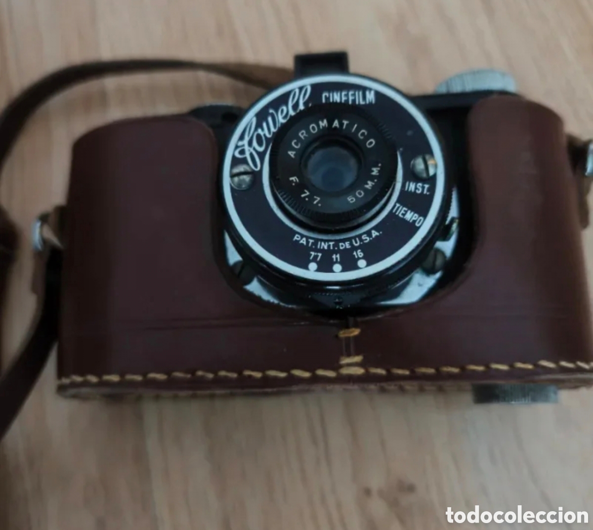 C&aacute;mara de fotos: C&aacute;mara Antigua de Colecci&oacute;n Fowell Cinefilm Acrom&aacute;tico (A&ntilde;os 50) + Funda