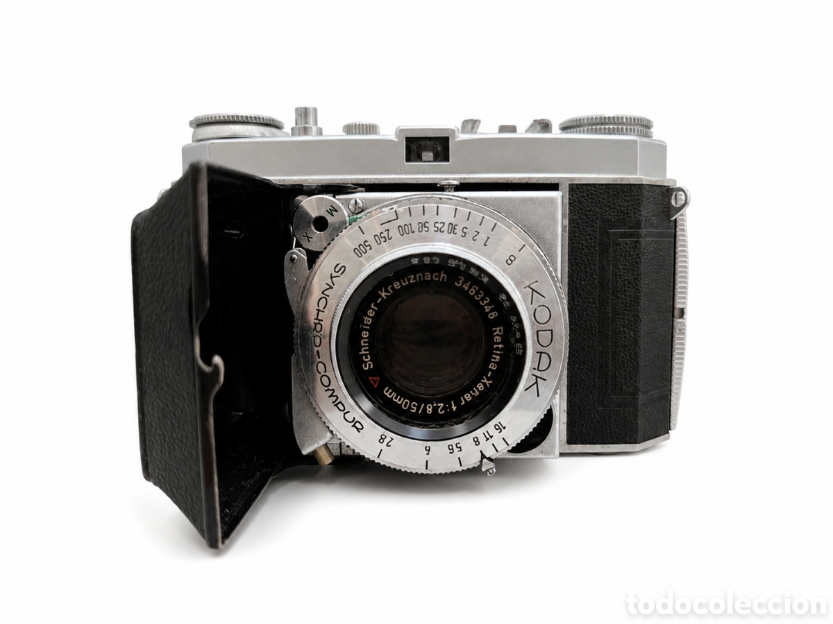 C&aacute;mara de fotos: Kodak Retina Ia de colecci&oacute;n con objetivo Schneider-Kreuznach Xenar 50 mm f/2.8 | C&aacute;mara plegable a