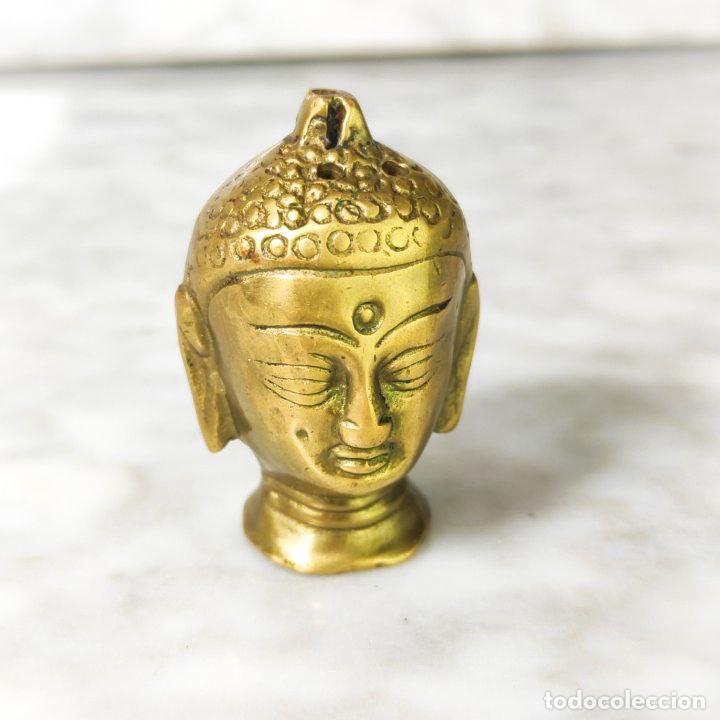 C&aacute;mara de fotos: Cabeza Incensario de Buda Gautama de bronce de Nepal