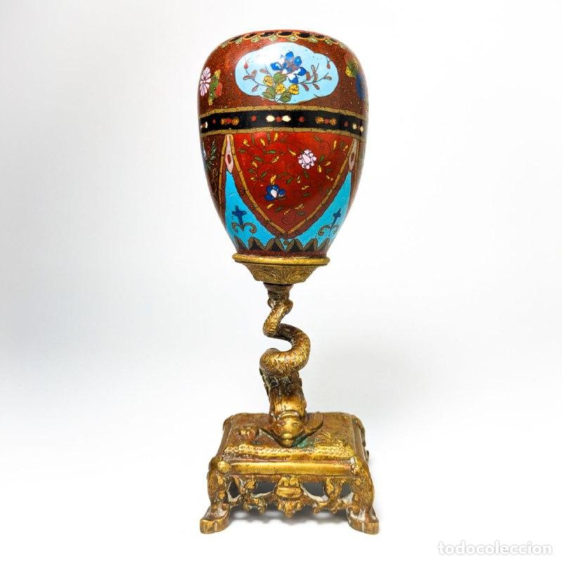 Fotokamera: Cloisonne Japon&eacute;s del periodo Meiji sobre bronce franc&eacute;s c.1880