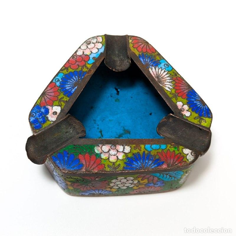 Fotokamera: Cenicero Chino de Esmalte Cloisonn&eacute; Primera Rep&uacute;blica de China (1911-1949)