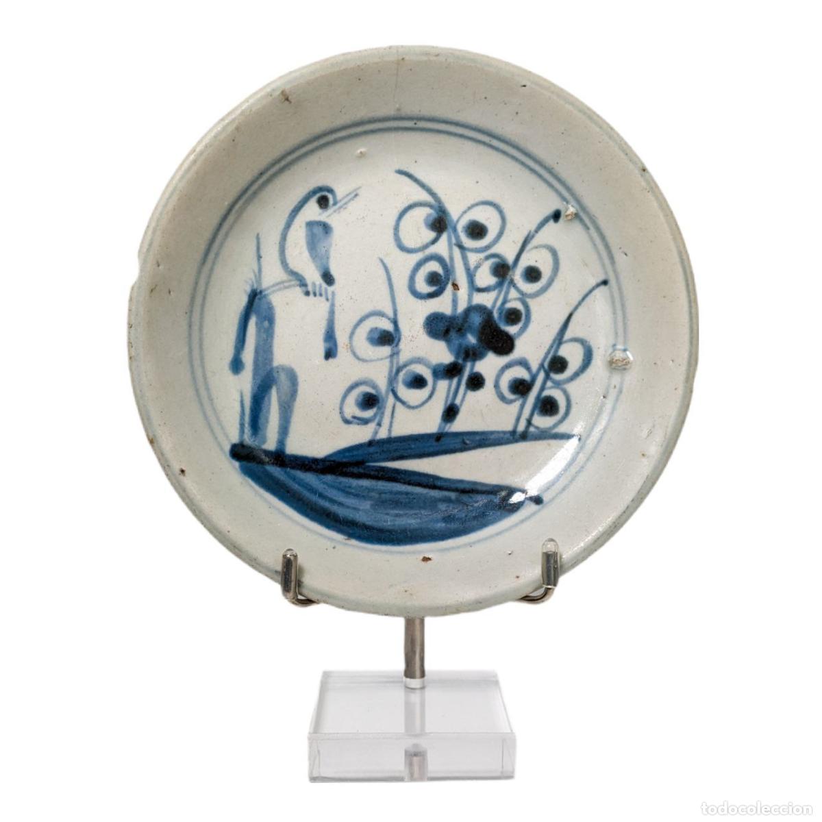 Fotokamera: Plato Chino de Porcelana de Nanking del Tek Sing Cargo c.1822