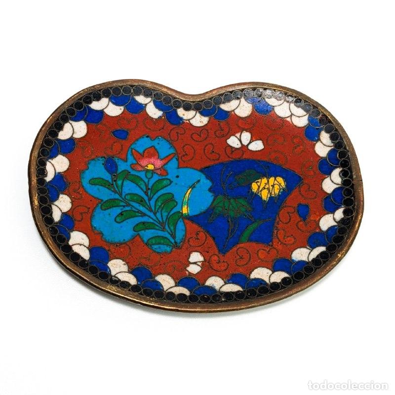 Fotokamera: Platito Chino de Cloisonne periodo Primera Rep&uacute;blica (1911-1949)