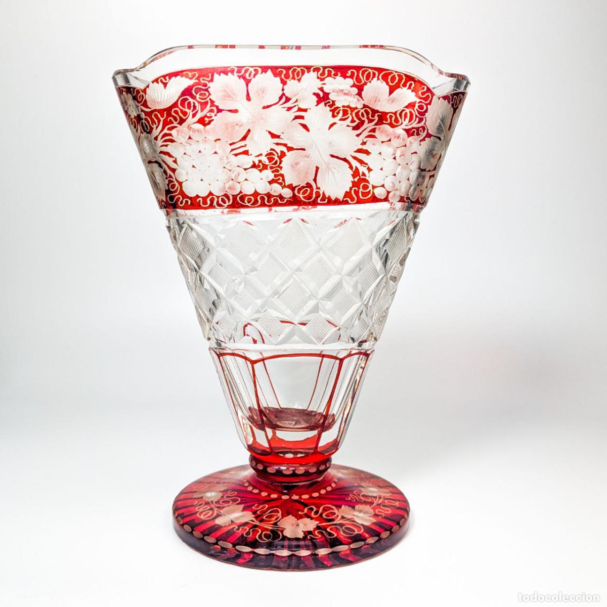 Fotokamera: Jarr&oacute;n de cristal de bohemia tallado s.XIX