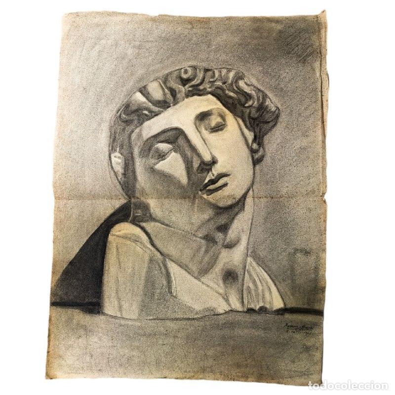 Fotokamera: Dibujo de Busto de Artista Barcelon&eacute;s Ram&oacute;n Mart&iacute; c.1955