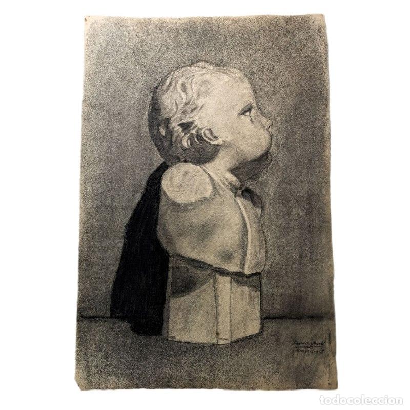Fotokamera: Dibujo de Busto de Artista Barcelon&eacute;s Ram&oacute;n Mart&iacute; c.1955