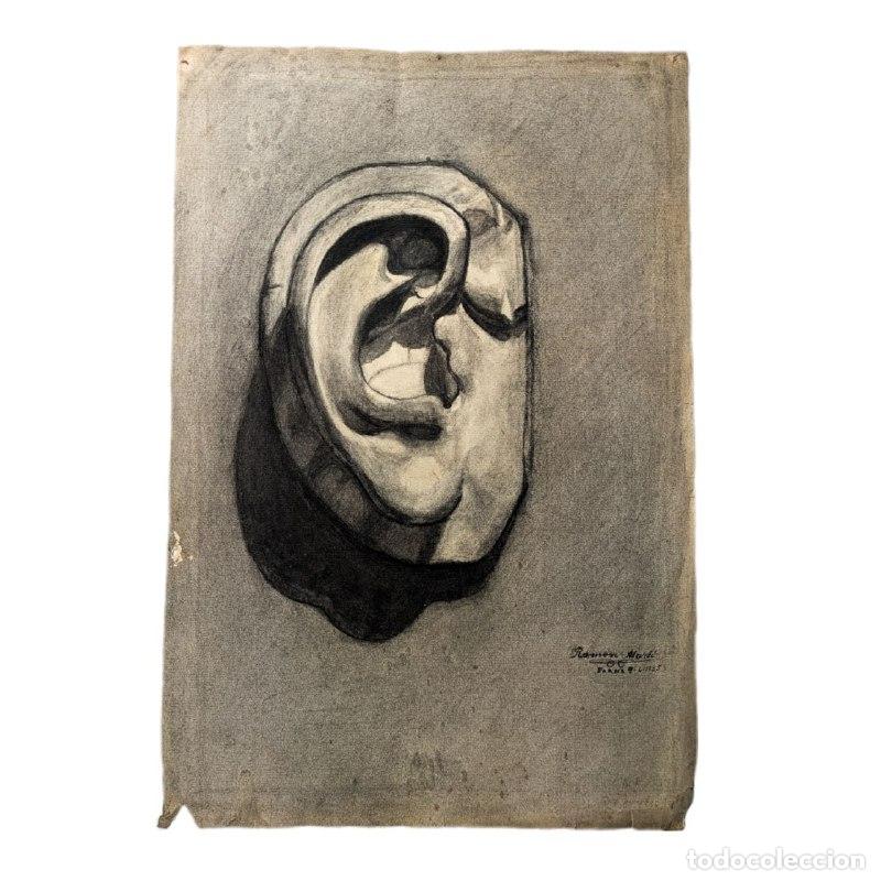 Fotokamera: Dibujo de oreja de Artista Barcelon&eacute;s Ram&oacute;n Mart&iacute; c.1955