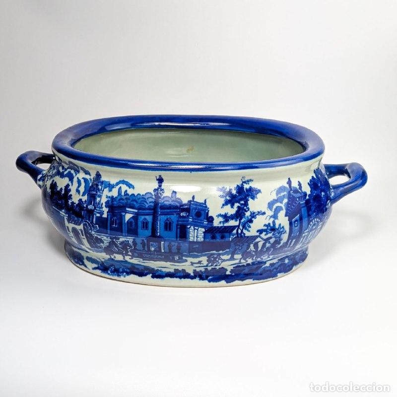 Fotokamera: Antigua Jardinera Victoria Ware Ironstone, Inglaterra s.XX