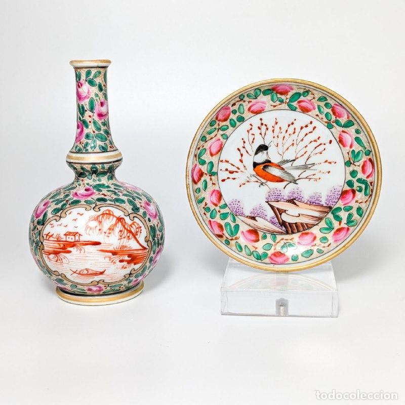 C&aacute;mara de fotos: Jarr&oacute;n y Plato Franceses estilo Rose Mandarin de Cant&oacute;n