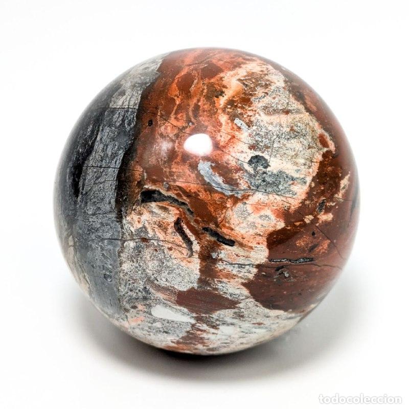 C&aacute;mara de fotos: Esf&eacute;ra de mineral de Jaspe Rojo y Gris