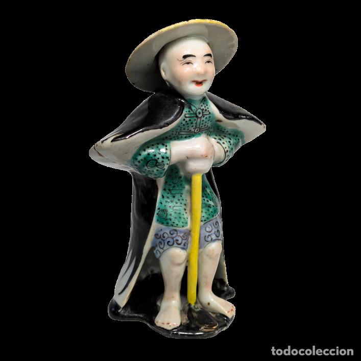 C&aacute;mara de fotos: Figura de Campesino con Sombrero Douli, China, Primera Rep&uacute;blica China (1911-1949)