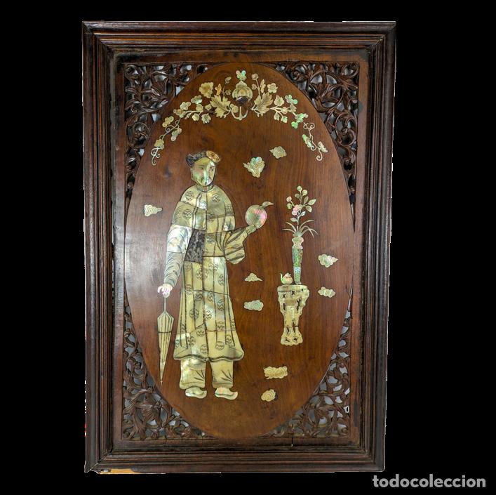 C&aacute;mara de fotos: Panel con N&aacute;car, Vietnam c.1880