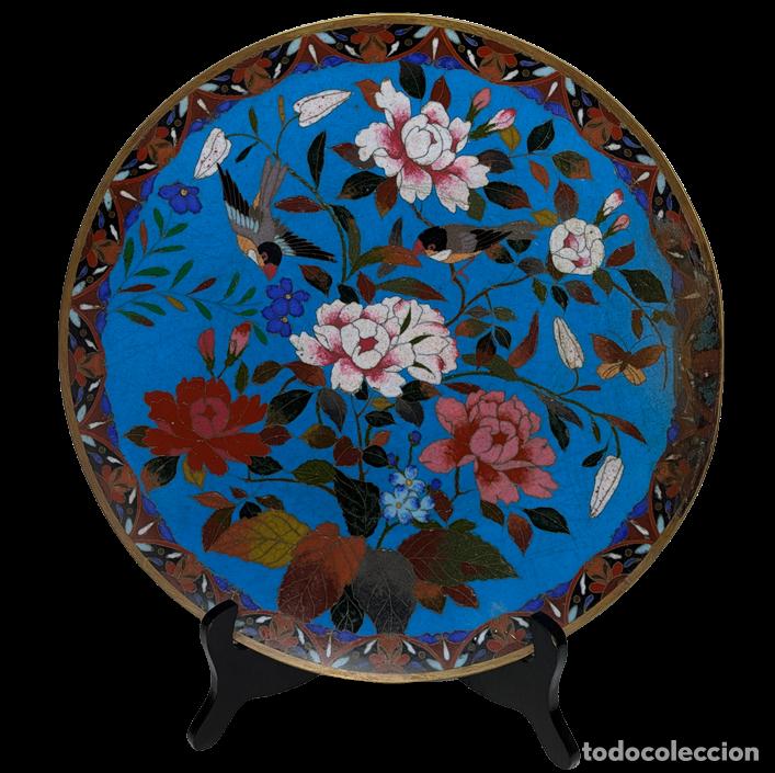 Photo camera: Plato Japon&eacute;s de Cloisonn&eacute;, Periodo Meiji (1868-1911)