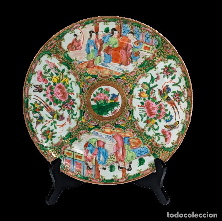 C&acirc;maras de fotos: Plato Chino Rose Medallion, Periodo Guangxu (1875-1908)