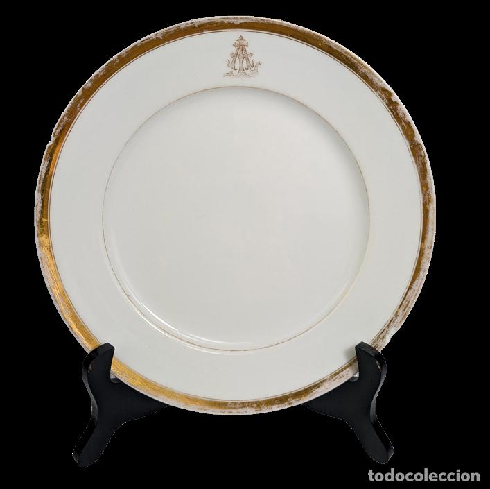 C&acirc;maras de fotos: Plato Franc&eacute;s dorado de Vieux Paris o Limoges finales s.XIX