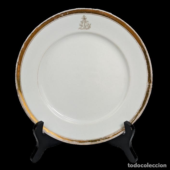 C&acirc;maras de fotos: Plato Franc&eacute;s dorado de Vieux Paris o Limoges finales s.XIX