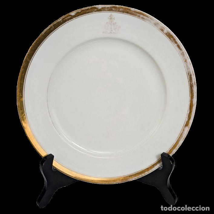 C&acirc;maras de fotos: Plato Franc&eacute;s dorado de Vieux Paris o Limoges finales s.XIX
