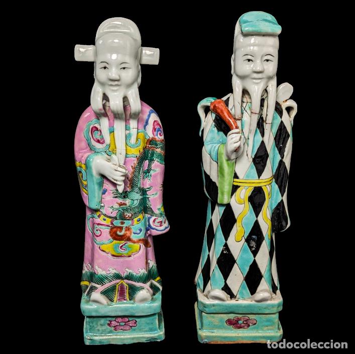 C&acirc;maras de fotos: Pareja de Inmortales Compania de las Indias, China, Periodo Qianlong (1736-1795)