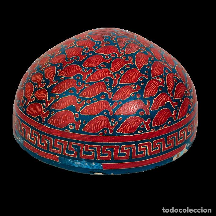 C&acirc;maras de fotos: Cuenco de calabaza lacada Mexicano, Olinala guerrero c.1900