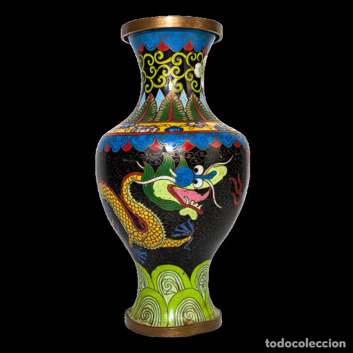 C&acirc;maras de fotos: Jarr&oacute;n de Cloisonn&eacute; con dragones, China, Primera Rep&uacute;blica China (1911-1949)