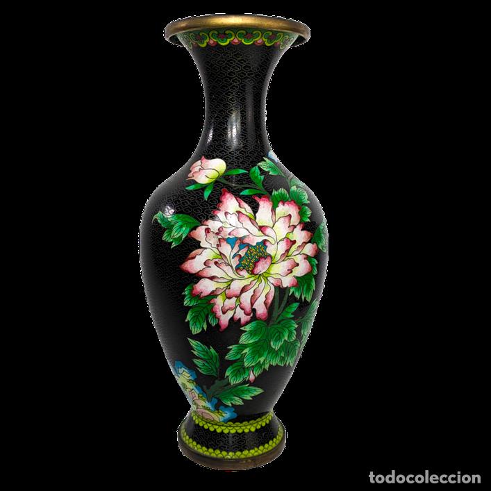 C&acirc;maras de fotos: Gran Jarr&oacute;n de Cloisonn&eacute; Floral, China, Primera Rep&uacute;blica de China (1911-1949)
