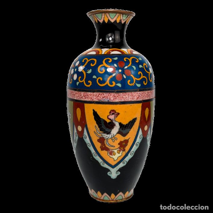C&acirc;maras de fotos: Jarr&oacute;n de Cloisonn&eacute; fenix, Jap&oacute;n, Periodo Meiji (1868-1911)