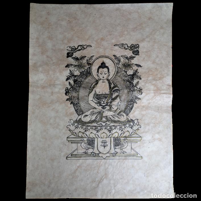 Fotokamera: Grabado Nepal Papel Lokta c.1972