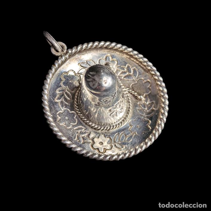 Fotokamera: Colgante de sombrero mexicano de plata 925