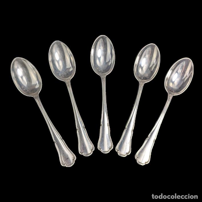 Fotokamera: Conjunto 5 cucharas de postre de plata 75g