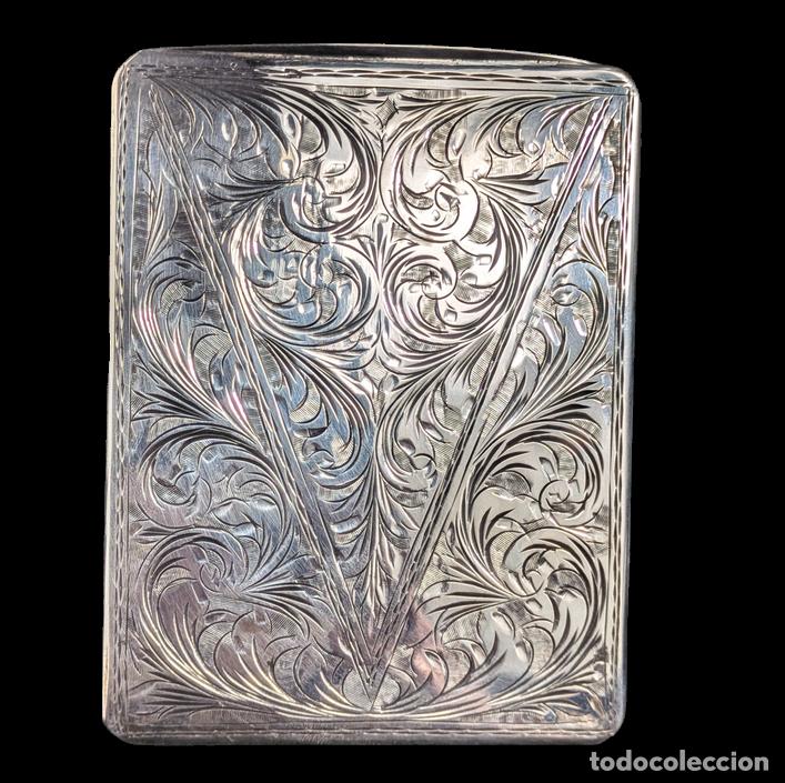 Fotokamera: Pitillera plata 800 italiana burilada 94g