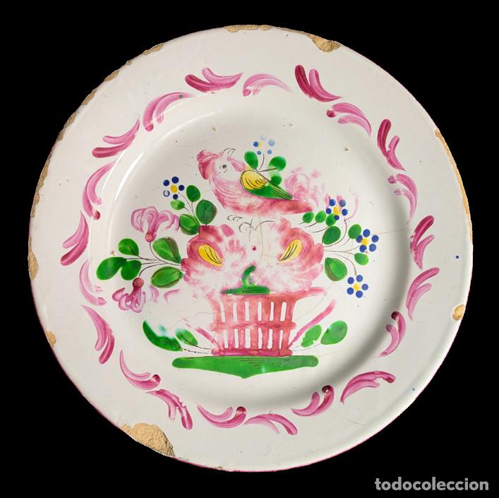 Fotokamera: Plato de Cer&aacute;mica Francesa de Luneville s.XIX