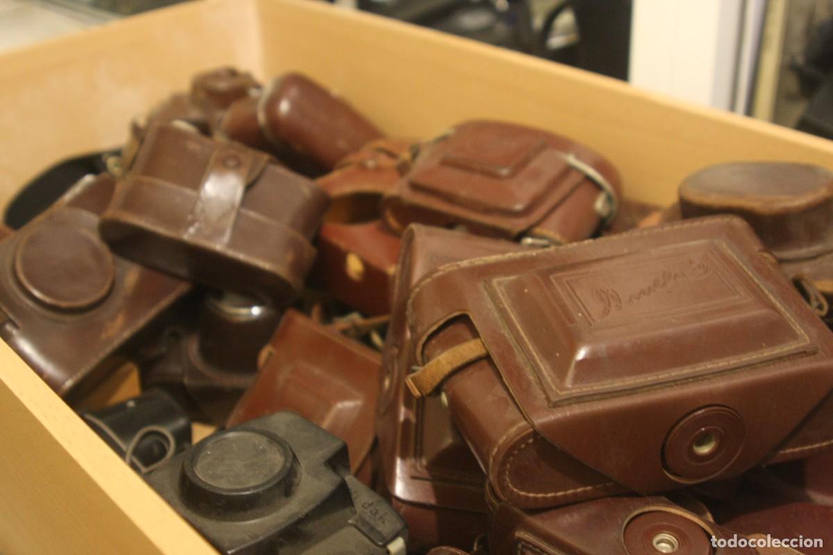 C&aacute;mara de fotos: LOTE de 34 fundas de cuero.
