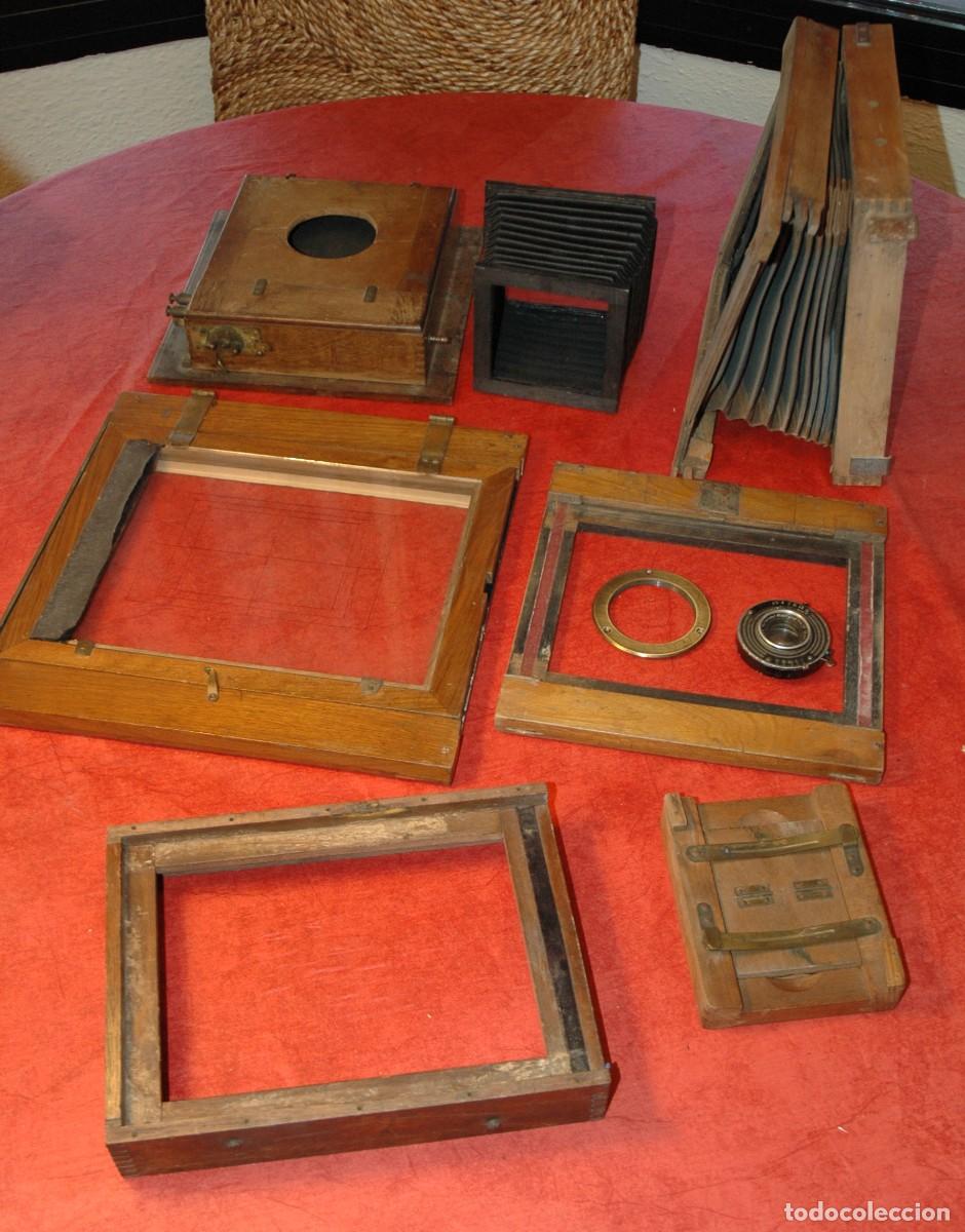C&aacute;mara de fotos: LOTE DE VARIOS RECAMBIOS PARA RESTAURAR C&Aacute;MARAS DE MADERA (271)