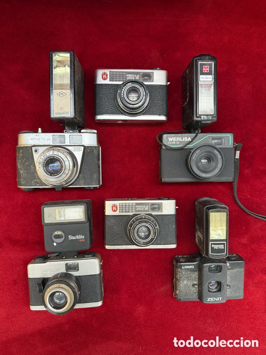 C&aacute;mara de fotos: Gran lote de camaras de fotos antiguas a&ntilde;os 50-60