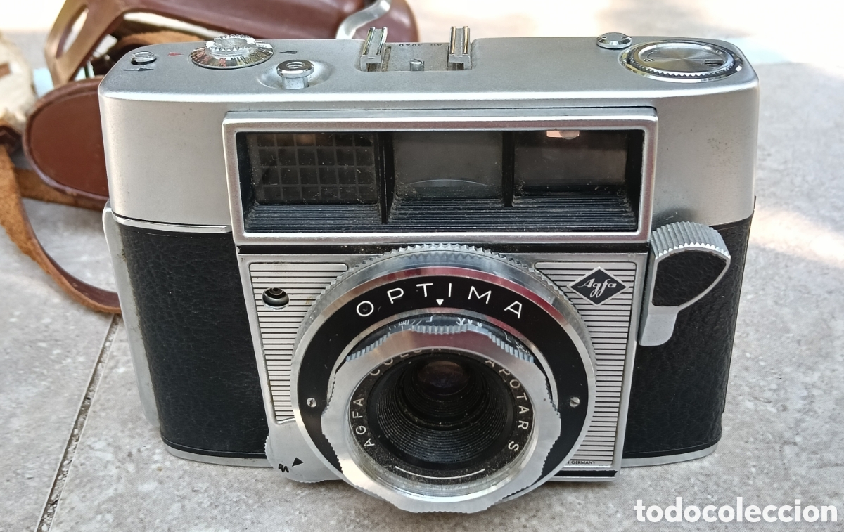 C&aacute;mara de fotos: Camara Agfa Optima, telem&eacute;trica, primera Optima 1959, con funda original