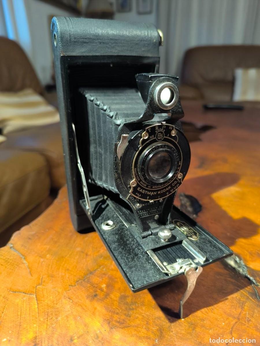 C&aacute;mara de fotos: ANTIGUA CAMARA FOTOS FUELLE EASMAN KODAK NO 2A FOLDING HAWK-EYE MODEL B - USA MUY BUEN ESTADO