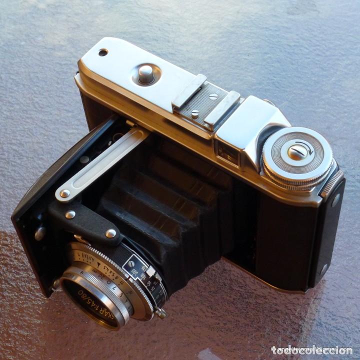 Cámara de fotos: Voigtlander 6x6 plegable, lente Vaskar.Impecable. - Foto 6 - 304430568