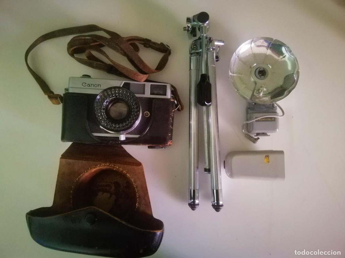 C&aacute;mara de fotos: Camara Canon Canonet (primer modelo)con funda, flash y tripode - Foto 1