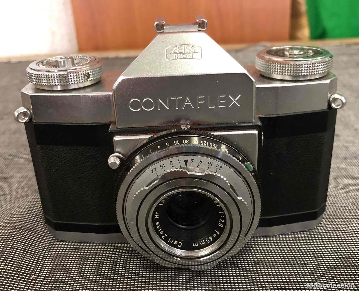 C&aacute;mara de fotos: CAMARA FOTOGRAFICA CONTAFLEX SYNCHRO COMPUR. CARL ZEISS 1:2.8 F=45 MM. EN ESTUCHE ORIGINAL